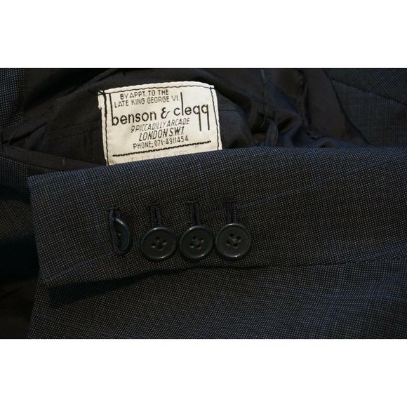Benson & Clegg Savile Row Wool BESPOKE Blue Coat - Picture 1 of 7